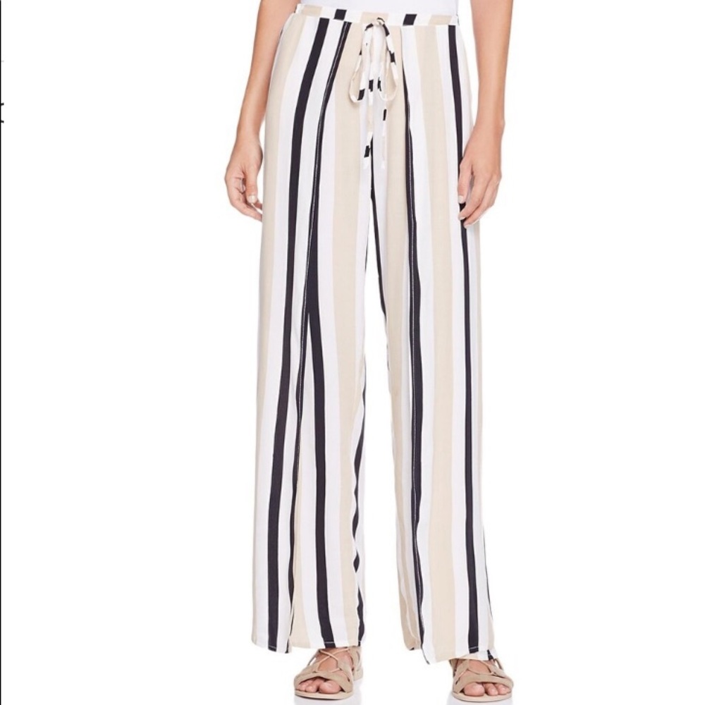 Privacy Please Palazzo Striped Pant Large